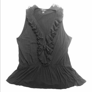 White House Black Market ruffled tank